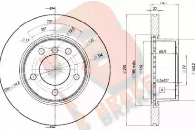 R BRAKE 78rbd16464 -  Тормозной диск